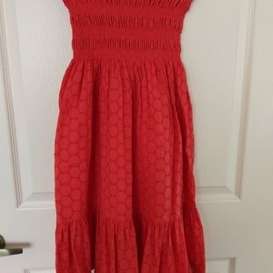 Strapless Eyelet dress